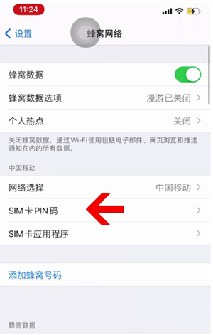 五龙口镇苹果14维修网分享如何给iPhone14的SIM卡设置密码 